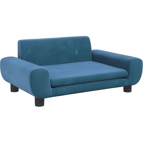 Canapé pour enfants，Sofa pour Salon，Banquette bleu 70x45x33 cm velours CFW639392 (1/5)