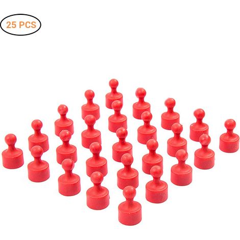 Lot de 50 punaises magnétiques colorées en plastique pour tableau blanc, frigo, enseignement et peinture (1/5)