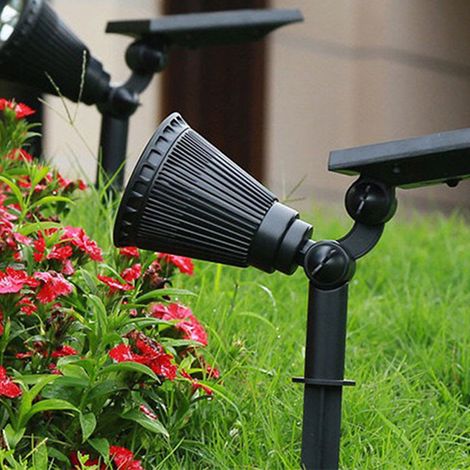 Lampadaire en plastique ABS coloré avec double articulation pivotante, projecteur solaire pour jardin, terrasse et cour, 7 LED blanches (1/5)