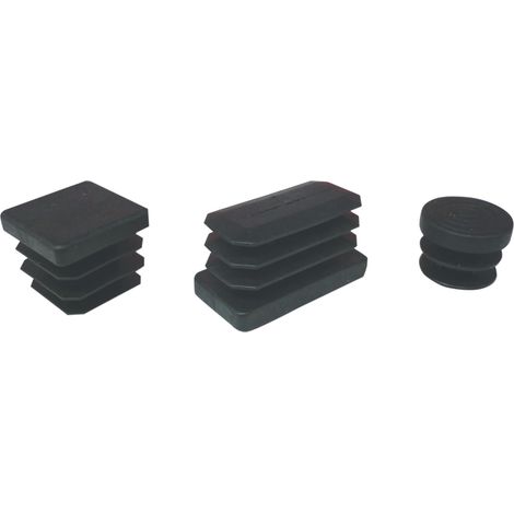 PUNTALE ALETTATO TONDO 25 MM PLASTICA NERO- 200,0 pz