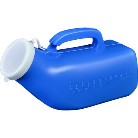 1 Packung tragbare männliche Urinflasche, 1200 ml Polypropylenflasche mit Deckel, für Reisen, Notfall und Camping