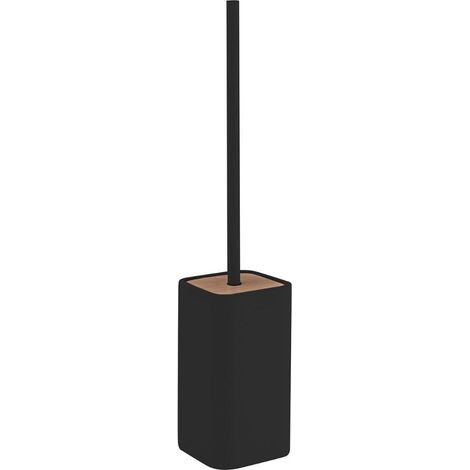 Scopino Nero Wc In Bambu' Da Appoggio Quadrato  Alisso