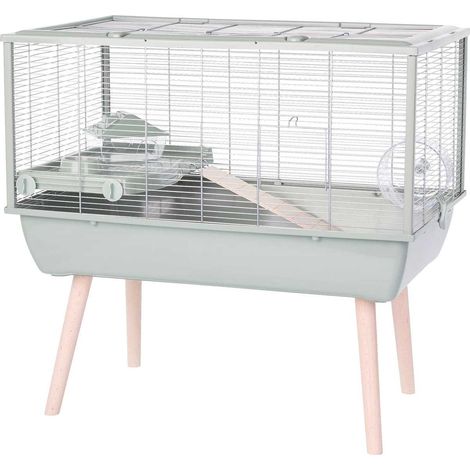 Zolux – Cage pour rongeur surélevée Néolife – Pour hamster – 78 x 48 x 75 cm – Espacement des barreaux 9 mm – 20% plastique recyclé