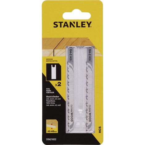 Piranha Stanley Sta21022 (X21083) 2 Lame Legno Taglio Medio Att. Ad U (1/2)