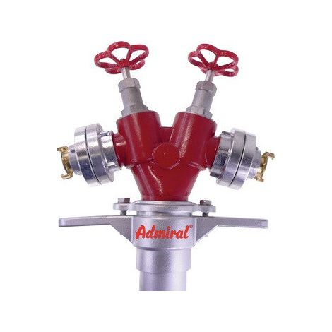 Tube d'incendie STORZ en aluminium DN 80, 2 sorties avec raccord rapide, 2 vannes (1/2)