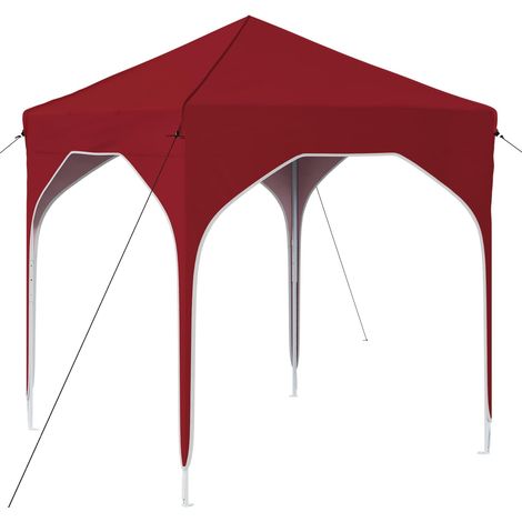 Pop-up Partyzelt 194 x 194 x 245 cm Bordeauxrot vidaXL