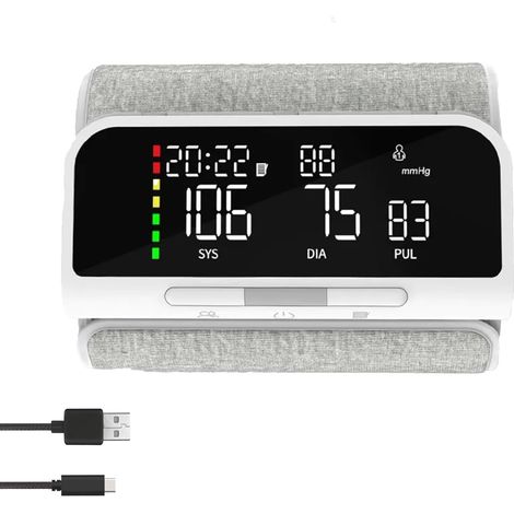 33A Elektronisches Arm-Blutdruckmessgerät. Professionelles, intelligentes Arm-Blutdruckmessgerät, All-in-One-Manschette. Überwachung von Blutdruck und Herzfrequenz.