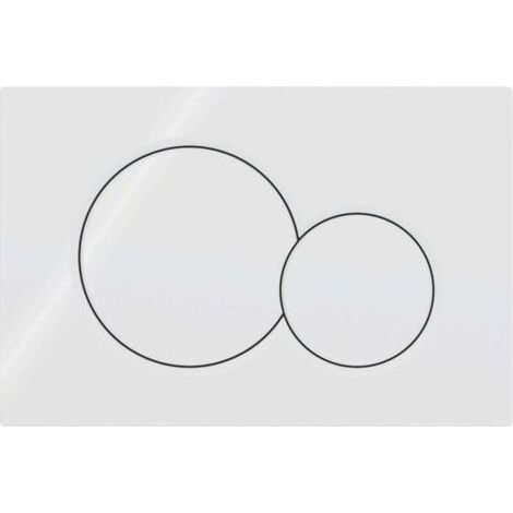 Kaelt - – Plaque de commande WC Geberit Sigma 01 – Compatible réservoir UP320/UP720 – Double chasse 3/6 L – Installation sans outil – Plastique blanc