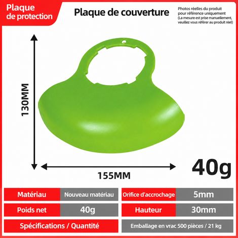 Carter pare-herbe accessoire pour débroussailleuse plastique PP renforcé mécanisme importé 155mm 5mm 0.04 15,5 × 13 × 2 cm 45 g – Livraison gratuite