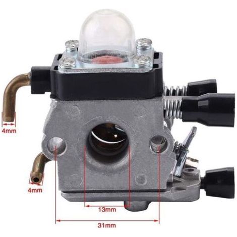 NALOOKAMIC  Carburateur C1Q-S97 avec kit de Conduite de Carburant Filtre à air pour SSTIHL FS38 FS45 FS55 KM55 FS75 Coupe-Herbe Mangeur de Mauvaises Herbes