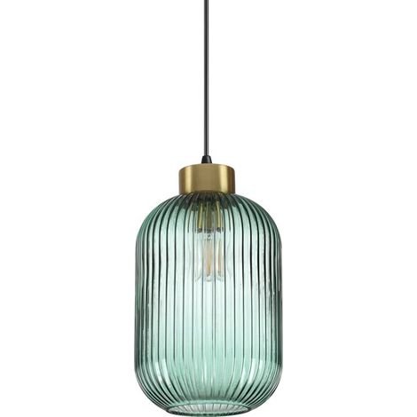 Sospensione Vintage-Decò Mint-1 Metallo Verde 1 Luce E27 (1/6)