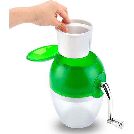 Broyeur manuel pour glace fruits et légumes 1L Broyeur à glace en plastique