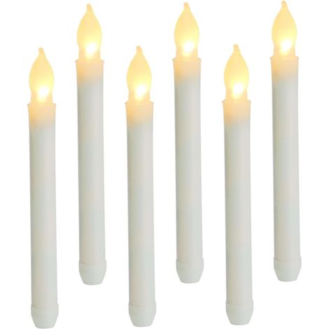 6pièces Bougies LED Flameless Lot de Candélabres Éclairants (1/5)
