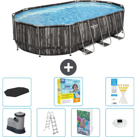 Bestway Power Steel Oval - 610x366x122 cm - 8-teilig  S526