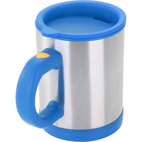 Mug électrique mélangeur automatique en acier inoxydable 301-400 ml pour lait, jus et café (bleu) (1/5)