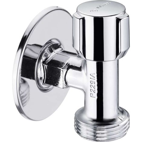 Válvula de conexión de dispositivo cromada, con empuñadura COMFORT 1/2 pulgada x 3/4 pulgada SCHELL (1/2)