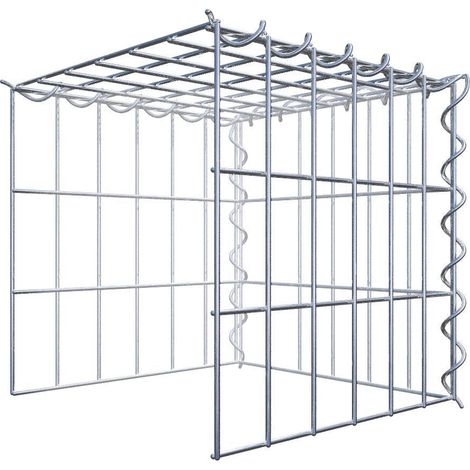 Gabiondeco - Gabion - Element de prolongation en hauteur et en longueur 30 cm x 30 cm x 30 cm (L x H x P). maille 5 x 10 cm. Spirale. Attention il manque deux grill...
