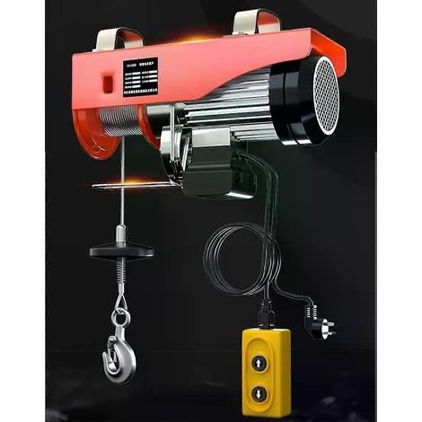 Elektrischer Hebekran, elektrische Seilwinde, elektrische Stahlwinde, elektrischer Hebezeug 220 V, Haushaltskleinkran 100–400 kg (1/4)