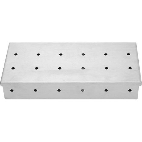 Räucherbox aus Edelstahl mit großem Fassungsvermögen für Grill, Holzchip-Box für den Grill, Zubehör für die Zubereitung von Speisen im Freien (1/5)