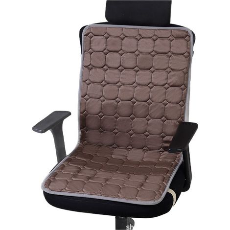 Coussin de siège chauffant 45 x 90 cm, 9 niveaux de température, design antidérapant, adapté aux chaises de bureau et de maison. (1/5)