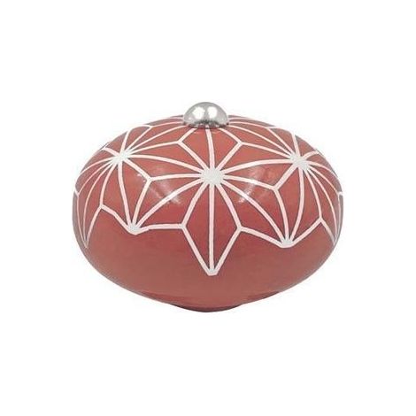 Pomello in Ceramica per Coperchio Incredibile Cocotte Cookut Geometrico Rosa Cipria - MJCP34