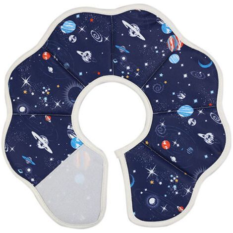 Decorative protective cat collar with starry sky design, size L (perimeter 25-34 cm, depth 13 cm) (1/5)