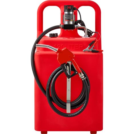 Mophorn 121 L Kraftstofftrolley mit 12 V DC Transferpumpe, 3,96 m Schlauch & Düse, tragbarer Tank für Boote, Geländefahrzeuge, Generatoren, Diesel & Kerosin