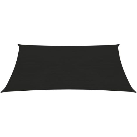 INLIFE Voile d'ombrage 160 g/m² Noir 3x4 m PEHD (1/5)