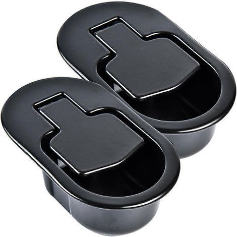 Set mit 2 universellen Ersatzgriffen für Relaxsessel – Metall-Zuggriff – 11,00 x 6,80 x 3,80 cm – Schwarz (1/3)