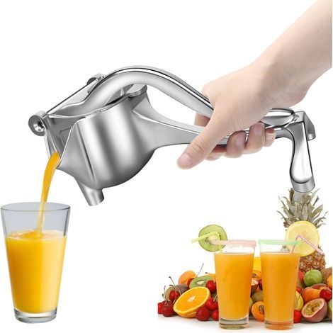 Presse-fruits en aluminium, presse-agrumes, manuel pour une production et un plaisir de jus optimaux, presse-fruits pour la cuisine et le bar (1/5)