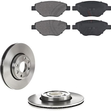 KIT FRENI ANTERIORI compatibile con RENAULT MEGANE II (BM0/1,CM0/1) - DISCHI + PASTIGLIE OEM: P 68 031 / 17541 /SOSTITUZIONE DIRETTA/BASSA POLVERE/SILENZIOSO (1/5)