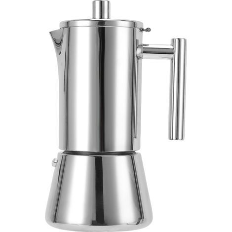 Italienische Induktionskaffeemaschine aus Edelstahl 304, 6 Tassen, für gesellige Abende zu Hause. (1/5)