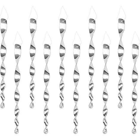 Lntyq 16 Pièces Bird Répulsif Réfléchissants Vent Spirale,Spirales Repulsifs Oiseaux Anti Pigeon Effaroucheur Oiseaux Spirale Réfléchissantes Répulsives,Répulsif Pigeons pour Balcon（30cm）