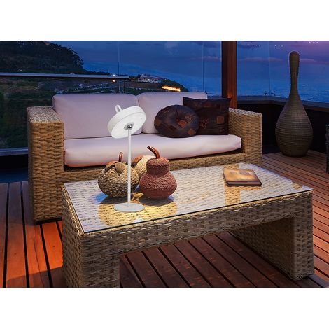 LÁMPARA DE SOBREMESA GONG LED BLANCO (1/3)