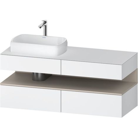 DURAVIT QA4765091180010 QTG KWTU WH Ek. 1400x550x600 Blanc Mt. H