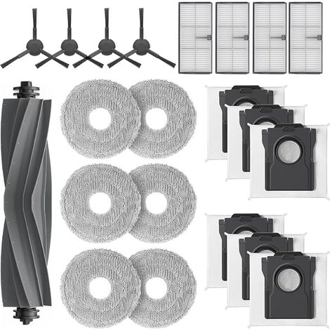 FOREHILL Lot de 21 Accessoires pour dreame L10s Pro Ultra Heat/L10s Ultra Gen 2/X30 Ultra/Mova E30 Ultra, 1 Brosse Principale, 4 Filtres Hepa, 6 Sacs Poussire, 6 FOREHILL, 4 Brosses Latrales (1/5)