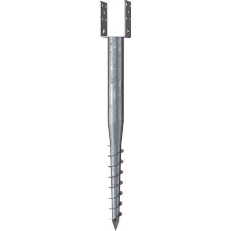 KRINNER Schraubfundament U Länge 730 mm Ø 60 mmlichte Weite 91 mm 2,7 kg Stahl