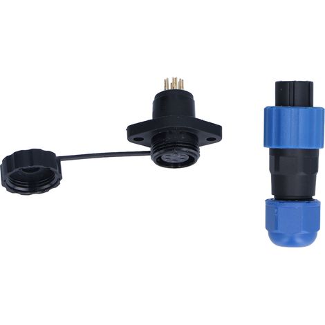 IP68 wasserdichter Industriestecker SP136 2-polig, Flanschmontage Stecker und Buchse, Luftfahrt 250V 5A, männlich weiblich, für industrielle Anwendungen. (1/5)