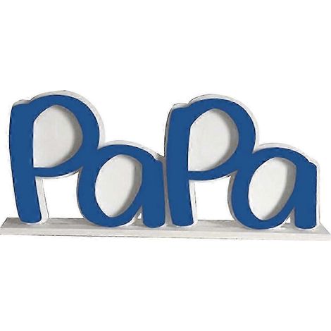 Bilderrahmen aus Holz, Papa-Buchstaben, Fotoclips, Bilderhalter, Tischdekoration, Geschenkideen zum Geburtstag-Blue Papa