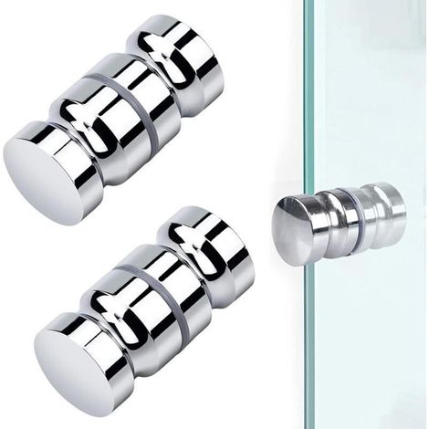 Poignées de porte de douche, bouton de porte de douche rond, bouton de porte de douche en verre, poignée de porte de douche coulissante, pour la cuisine et la salle de bain.