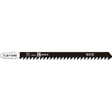 Pack de 5 lames de scie sauteuse TLB10006 pour bois 105mm - HANGER - 150225