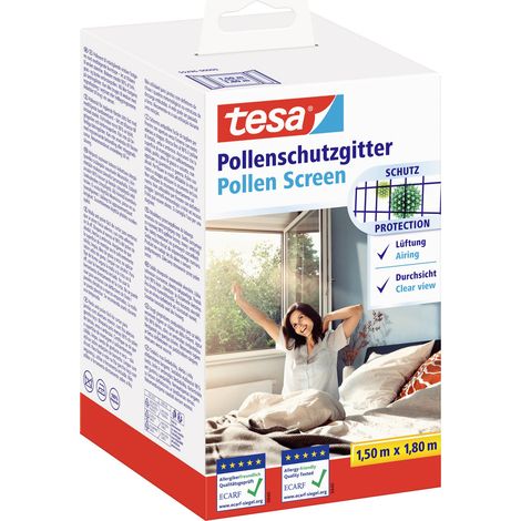 Tesa Pollenschutzgitter Fenster 1,80x1,50 m Anthrazit