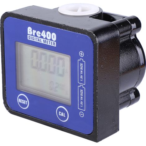 Débitmètre à carburant diesel haute précision en alliage d'aluminium avec affichage LCD bleu 1/2" (1/5)