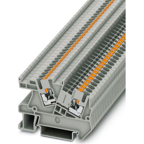 Bornier de raccordement Phoenix Contact PTI, 2 pôles , Enfichable, 0.14 4mm², 24A ( Prix pour Paquet de 50 )