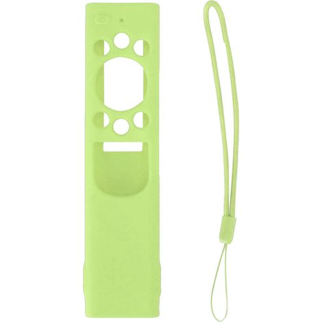Funda protectora de silicona a prueba de golpes para el mando a distancia solar Samsung TM2180EcoBN59, color verde brillante.