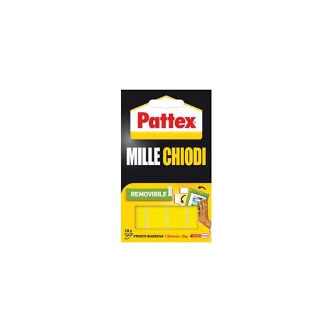PATTEX MILLECHIODI BIADESIVO REMOVIBILE  10 strisce mm.40x20    HENKEL