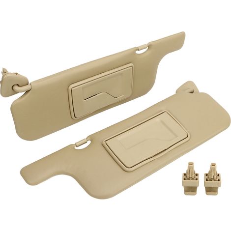 GARRYFIZH Pare-soleil gris pour voiture, lot de 2, avec protection pour miroir de maquillage, compatible avec les BMW E120 et E130 de neuvième génération (2001-2007).