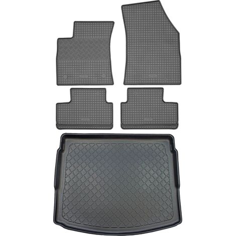 Set di tappetini in gomma per auto e tappetino per bagagliaio per Renault Megane Grandtour IV Station Wagon (5 porte) dal 09.2016 (1/5)