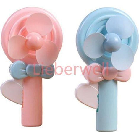 2 Pack LIEBERWELL Portable Cartoon Fans Mini Pocket Fans for Home Office and Camping (1/5)