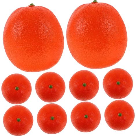 10 Pièces Oranges Artificielles en Écume, Décor Réaliste pour Maison et Vitrine, Non Cassables et Sûres pour Garçon et Filles, Accessoire Photo et Aménagement Scène Décor (1/5)